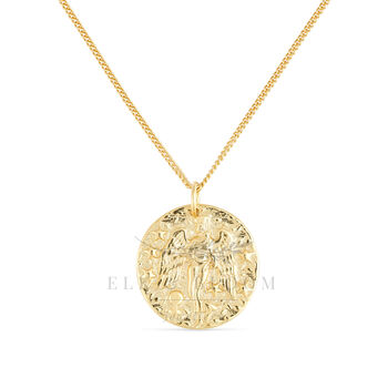 Chunky 14 K Gold Plated Layer Goddess Necklace, 2 of 11