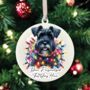 Personalised Schnauzer In Christmas Lights, thumbnail 8 of 12