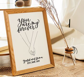 Personalised You Are My Forever Couple Print, 2 of 9