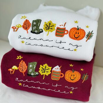 Autumn Is My Favourite Embroidered Sweatshirt, 3 of 7