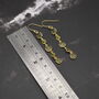 Lemon Quartz, Peridot Gold Earrings: August Birthstone, thumbnail 4 of 4