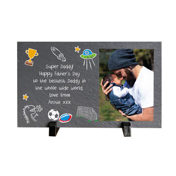 Personalised 'Our Adventures' Photo Slate With Stand 25 X 15cm, 5 of 5