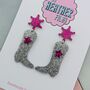 Cowboy Boot Glitter Resin Earrings, thumbnail 3 of 12