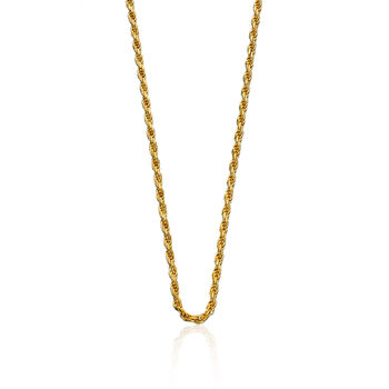 Gold Plated Twisted Rope Chain Necklace, 5 of 7