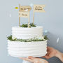 Personalised Wooden Flags Cake Topper, thumbnail 1 of 8