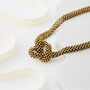 Antique Finish Beaded Knot Necklace, thumbnail 3 of 3