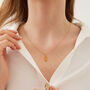Molten Coral Amber Sterling Silver Pendant Necklace, thumbnail 7 of 11