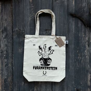 Furankenstein Literary Cat Organic Shopper Bag, 3 of 4