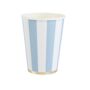 Sky Blue Cabana Stripe Party Cups X Eight, thumbnail 1 of 5