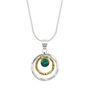 Infinity Universe Green Onyx Silver Necklace, thumbnail 7 of 10