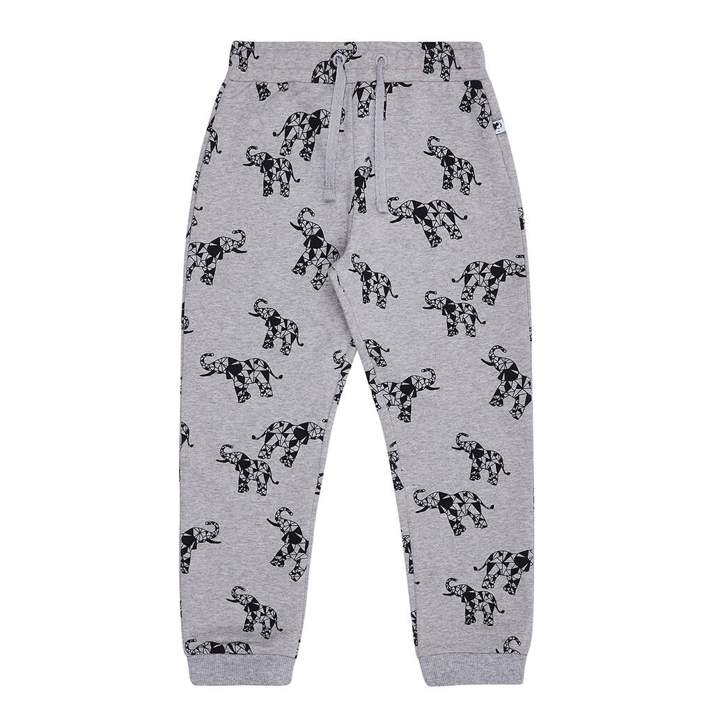 Geometric Elephant Children's Joggers By MAI Clothing