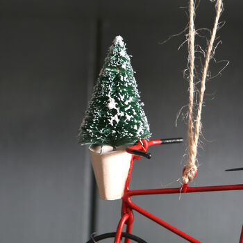 Red Bike Bicycle Christmas Tree Decoration, 2 of 3