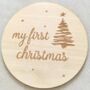 My First Christmas Gift Baby Gift Wooden Plaque, thumbnail 3 of 4