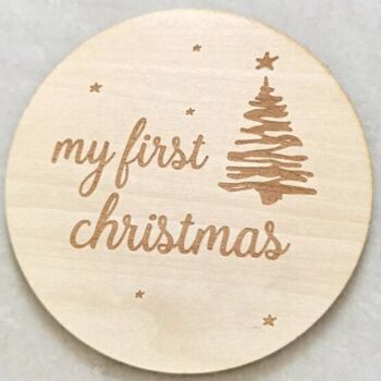 My First Christmas Gift Baby Gift Wooden Plaque, 3 of 4