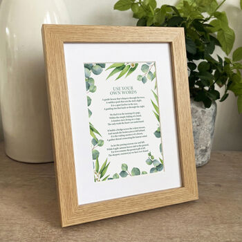 Floral Poem Personalised Keepsake Gift, 10 of 12
