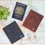 Personalised Handmade Buffalo Leather Passport Holder, thumbnail 1 of 9