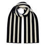 Stripes Wool And Cashmere Scarf Black, thumbnail 3 of 3