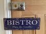 40cm Blue French Bistro Metal Sign Vintage Wall Plaque, thumbnail 1 of 5