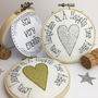 Love And Laughter Embroidered Sparkle Wedding Card, thumbnail 1 of 4