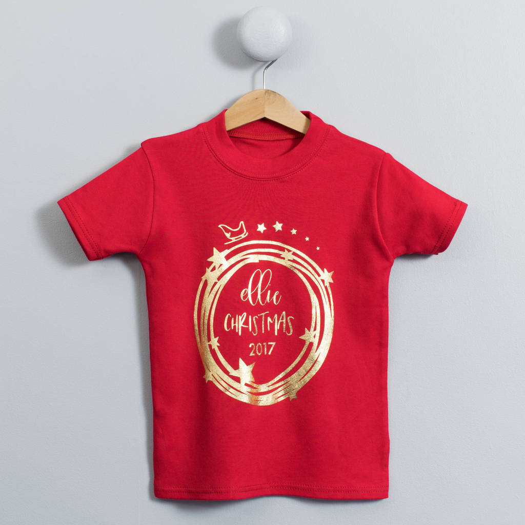 Kids Christmas Personalised Tshirt By Baby Yorke Designs ...