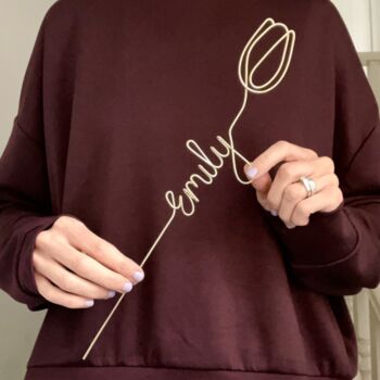 Personalised Wire Flower Keepsake Gift, 2 of 8