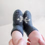 Snowflake Slipper Socks In Chunky Crochet, thumbnail 7 of 12