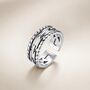 925 Thick Link Chain Band Adjustable Chunky Ring, thumbnail 1 of 8