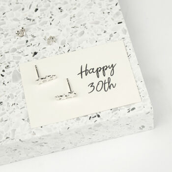 Sterling Silver 30th Birthday Stars Stud Earrings, 3 of 6