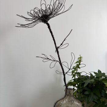 Handmade Wire Chrysanthemum Bloom, 5 of 9