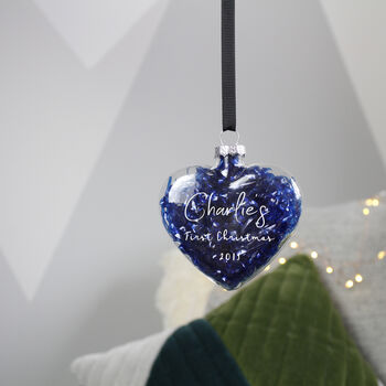 Personalised First Christmas Filled Bauble Decoration, 2 of 7