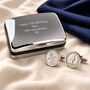 Luxury 70th Birthday Sixpence Cufflinks, thumbnail 3 of 8