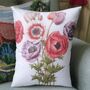 Anemone Flower Print Decorative Cushion, thumbnail 4 of 6