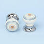 G Decor Set Of Positive Energy Radiance Handcrafted Internal Mortice Turning Door Handles – Ceramic Knobs With Chrome Base, thumbnail 5 of 5