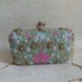 Floral Mint Green Clutch Bag, thumbnail 6 of 12