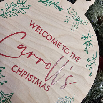 Personalised Oversize Wooden Bauble, 3 of 9