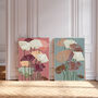 Set Of Two Japnaese Botanical Flower Art Prints, thumbnail 2 of 4