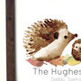 Personalised Hedgehog Family Portrait Print, thumbnail 8 of 11