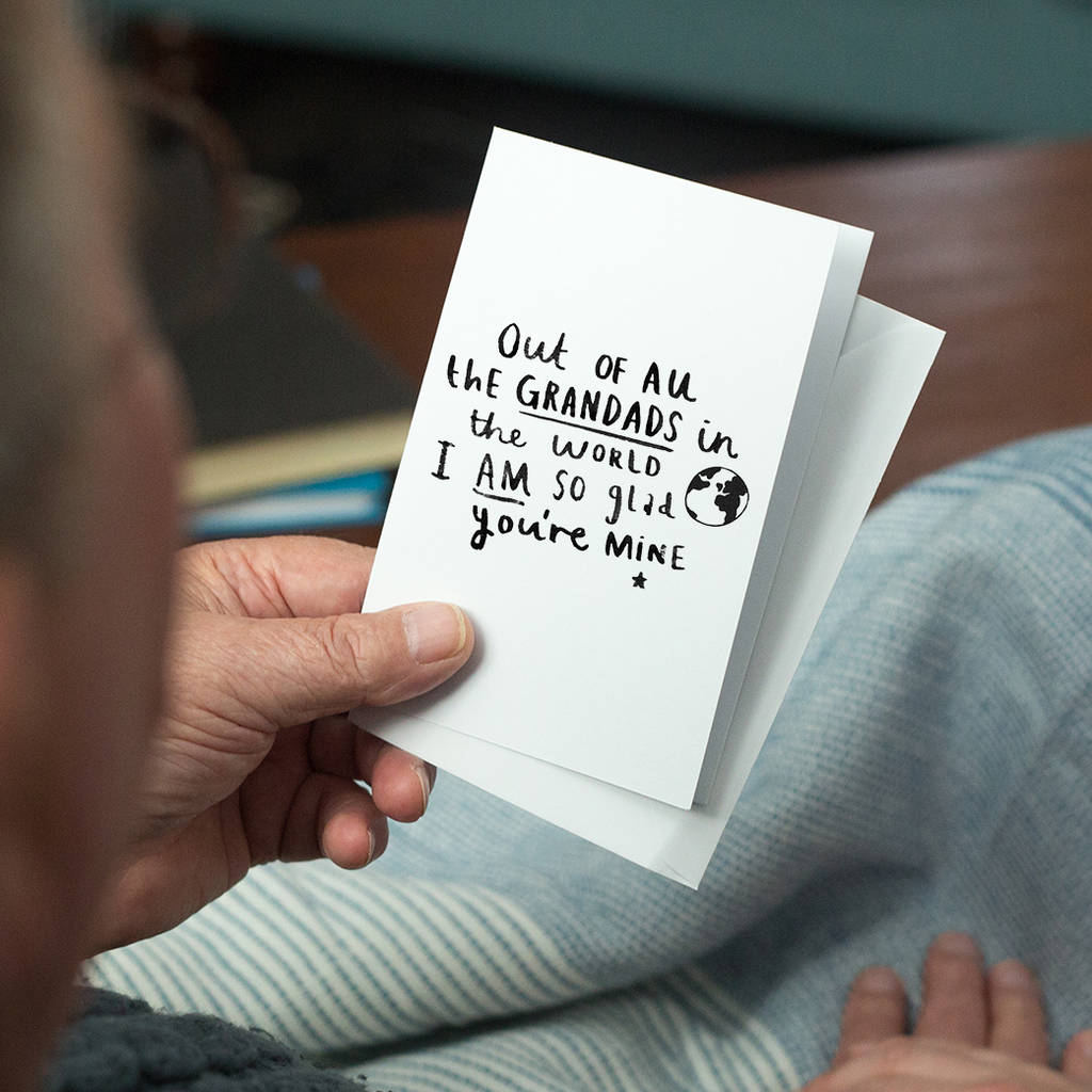 'Grandad I Am So Glad You're Mine' Greetings Card By Ellie Ellie