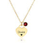 Personalised Name Heart Pendant Necklace With Birthstone Symbol, thumbnail 5 of 5