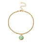Terra 18ct Gold Plated Amazonite Anklet, thumbnail 6 of 6