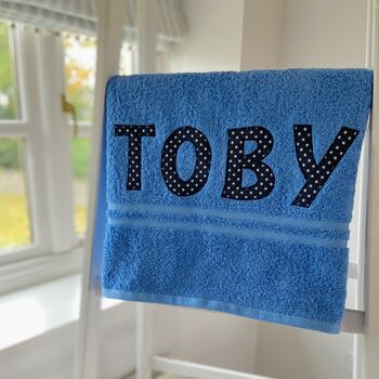 Personalised Children's Beach Towel With Letters, 9 of 10