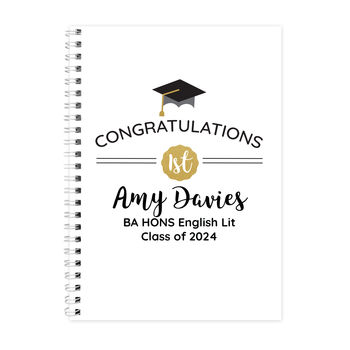 Personalised Graduation A5 Notebook, 4 of 4