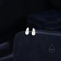 Cute Snowman Stud Earrings In Sterling Silver, thumbnail 6 of 10