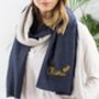 Personalised Navy To Stone Scarf, thumbnail 2 of 6