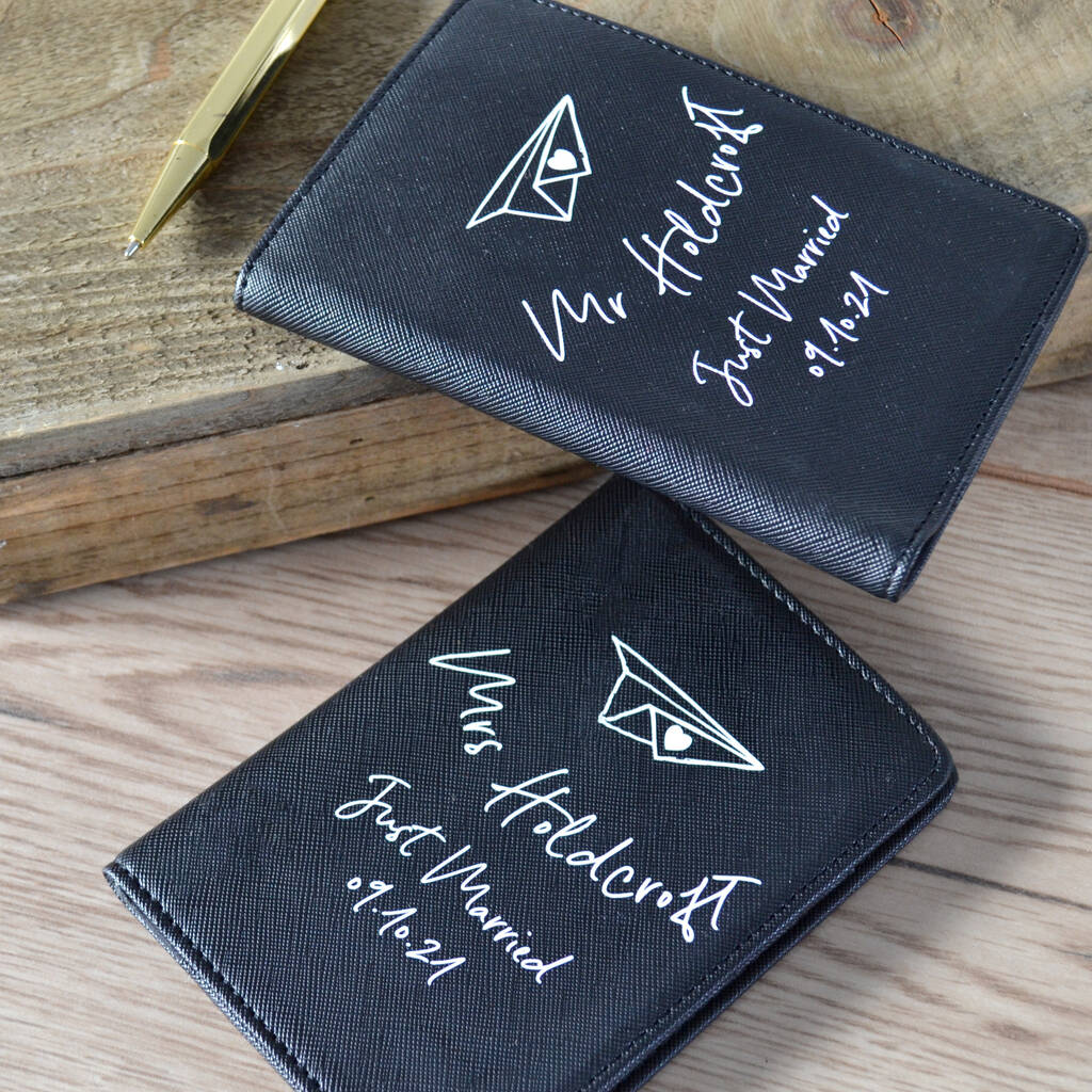 just married passport cover