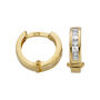 Modern Glamour 9ct Solid White Gold Huggie Hoops, thumbnail 2 of 2
