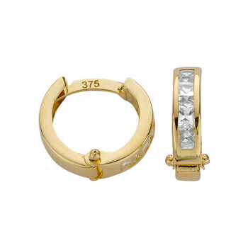 Modern Glamour 9ct Solid White Gold Huggie Hoops, 2 of 2