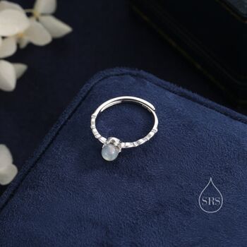 Sterling Silver Labradorite Bead Gemstone Ring, 2 of 9