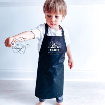 Personalised Matching Cooking Aprons For Dad And Kids, 2 of 7