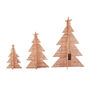 Set Of Three Hessian Christmas Trees, thumbnail 4 of 4